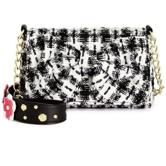 Betsey Johnson Handbags - Betsey Johnson Tweed Crossbody Purse.